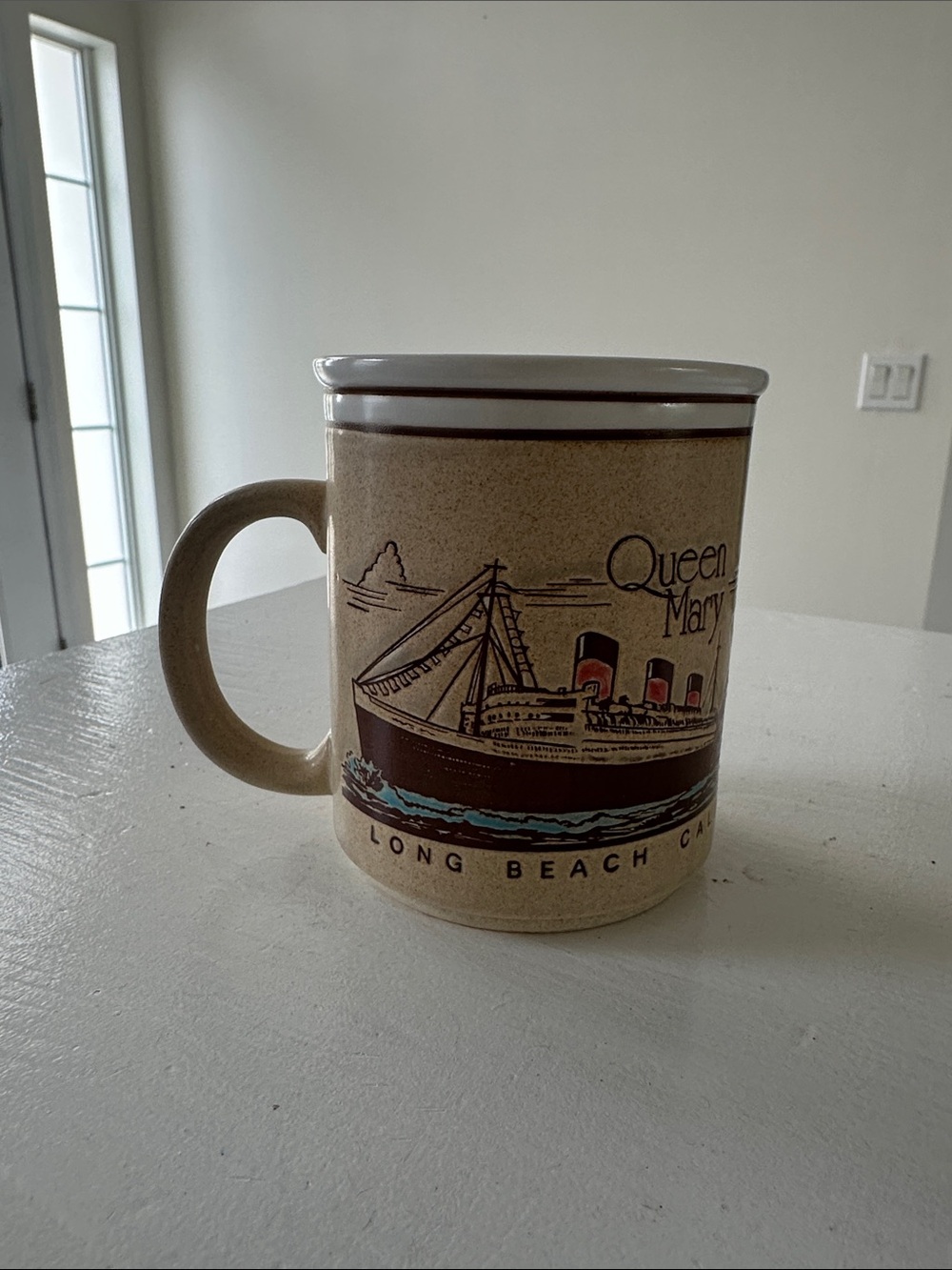 VINTAGE 1980s Long Beach Ceramic Coffee Mug -